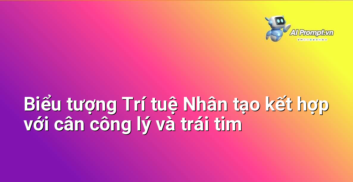 AI Morality là gì: Kim chỉ nam đạo đức cho Trí tuệ Nhân tạo 2 Hình ảnh minh họa khái niệm AI Morality, kết hợp biểu tượng AI kỹ thuật số với các yếu tố đạo đức như cân công lý và trái tim, thể hiện sự cân bằng giữa công nghệ và giá trị con người.