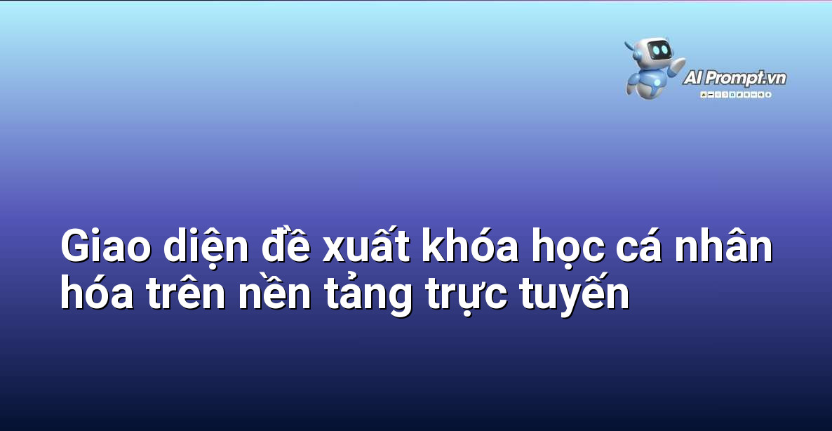Giao diện website hiển thị các gợi ý khóa học được cá nhân hóa cho người dùng.