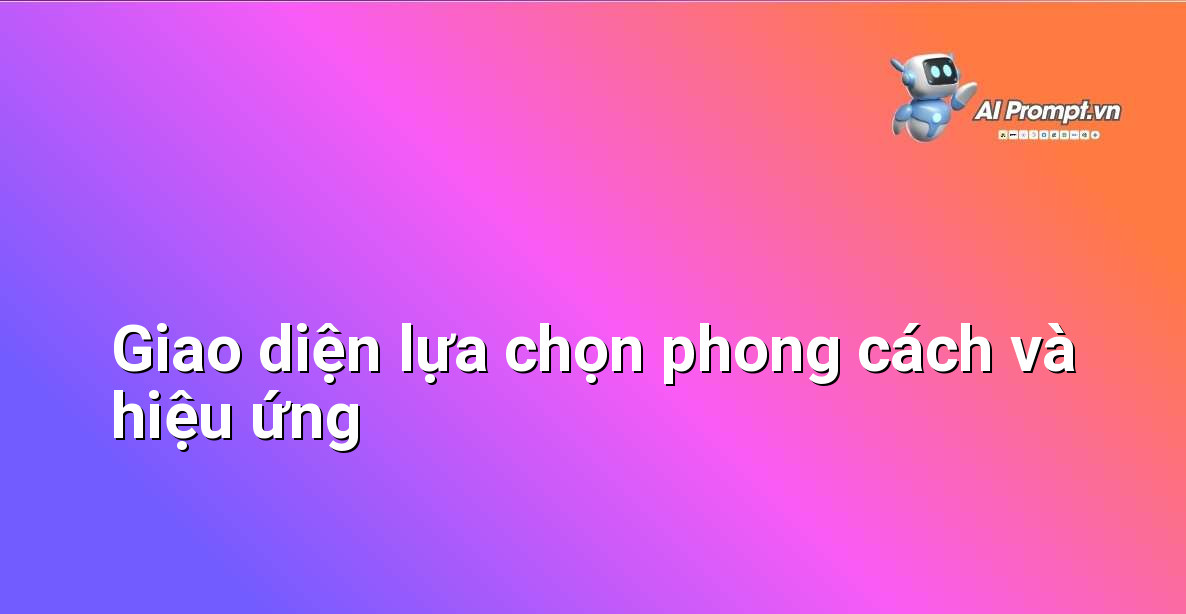 Dịch Vụ Tạo Hoạt Hình AI: Hướng Dẫn Chi Tiết Cho Người Mới Bắt Đầu 4 Biểu tượng các phong cách hoạt hình khác nhau (2D, 3D, anime) và các tùy chọn chỉnh sửa màu sắc, nhạc nền trên phần mềm tạo hoạt hình AI