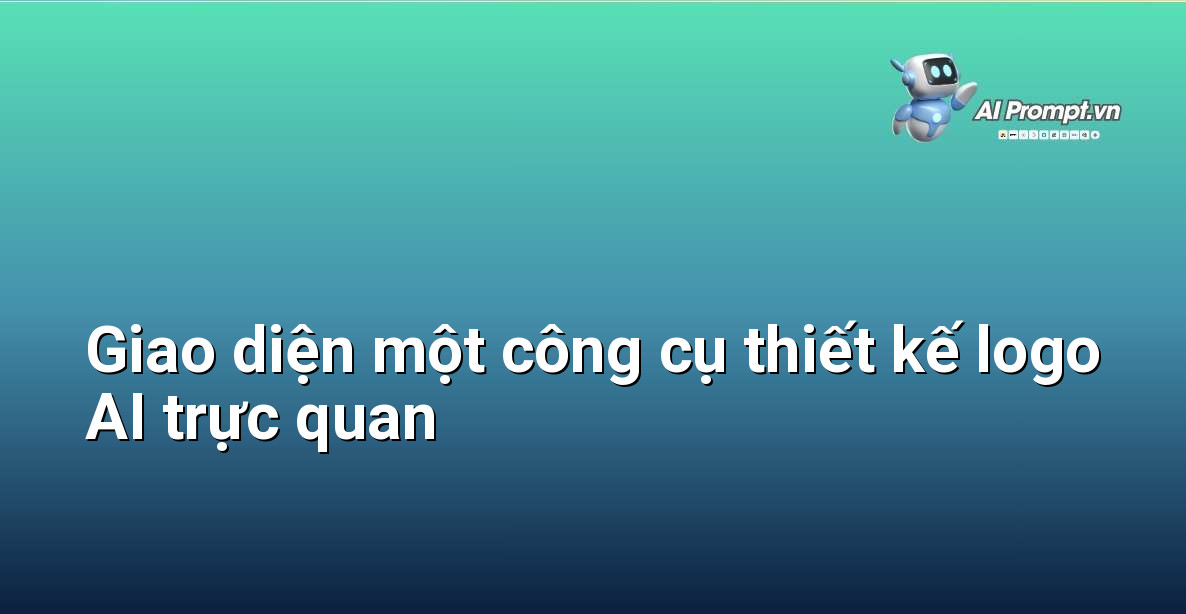 Minh họa giao diện trẻ trung, dễ sử dụng của một phần mềm thiết kế logo sử dụng trí tuệ nhân tạo, hiển thị các tùy chọn tùy chỉnh và mẫu logo đề xuất