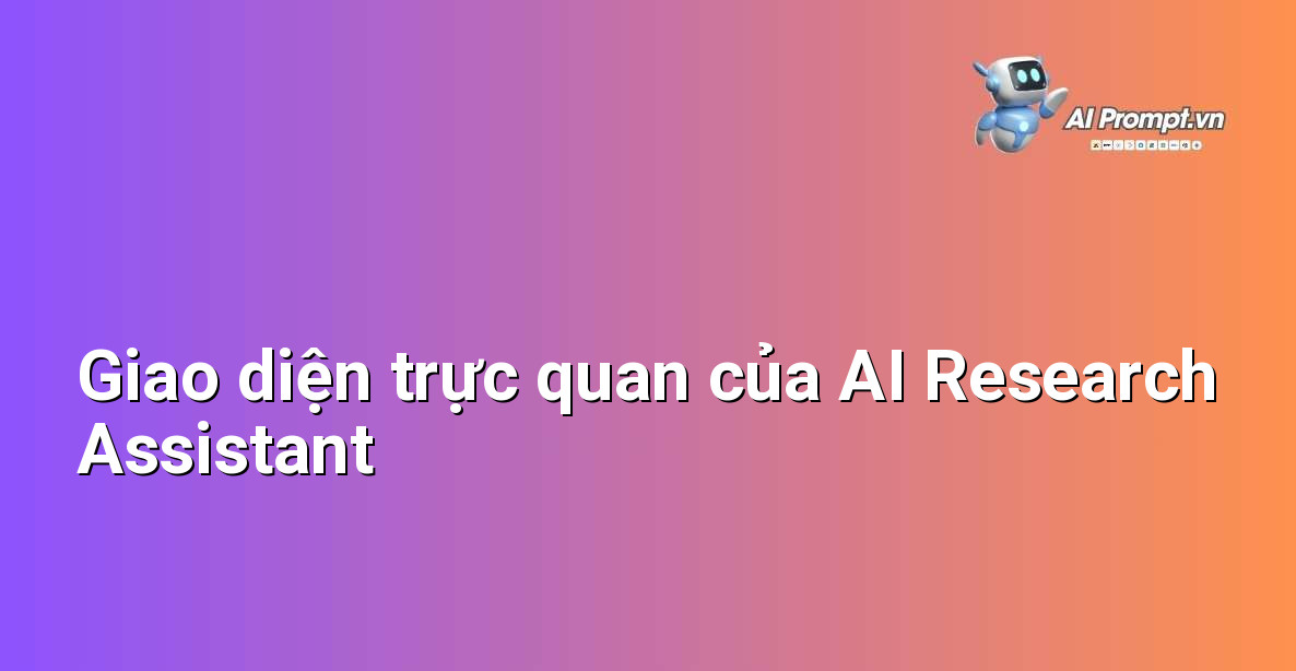 AI Research Assistant là gì? Hướng dẫn toàn diện cho người mới bắt đầu 2 Minh họa giao diện người dùng của một trợ lý nghiên cứu AI với các ô nhập liệu, biểu đồ và kết quả tổng hợp