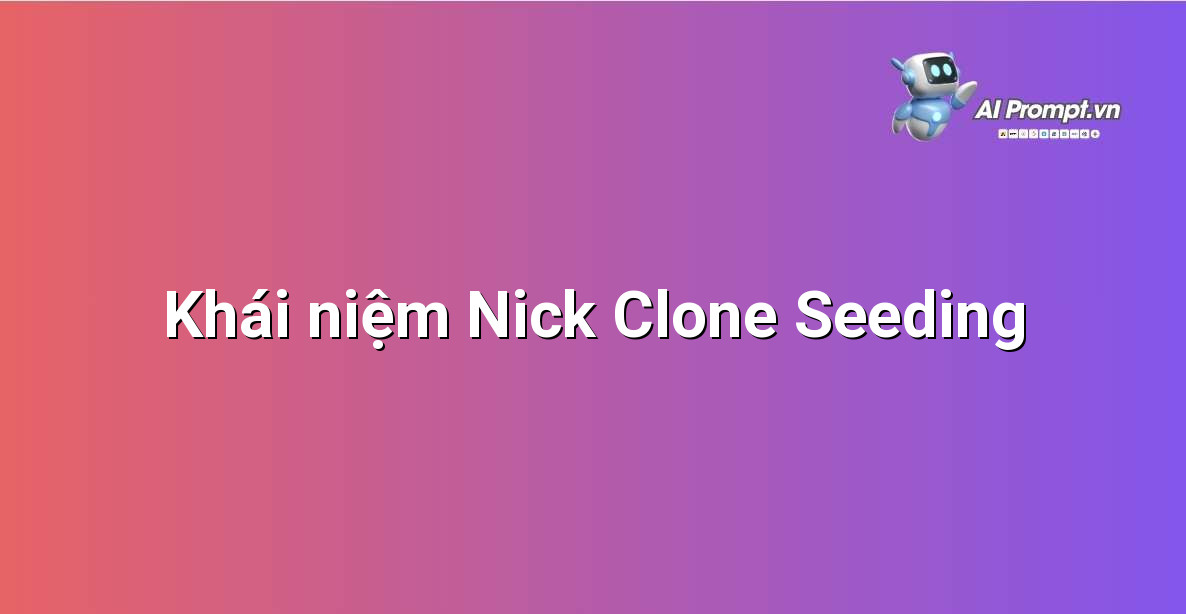 Minh họa khái niệm nick clone seeding trên mạng xã hội với icon tương tác