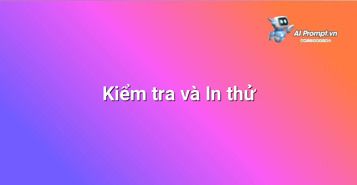 Một bản in thử nghiệm với nhiều màu sắc và văn bản rõ nét từ máy in Canon Pixma G2010.