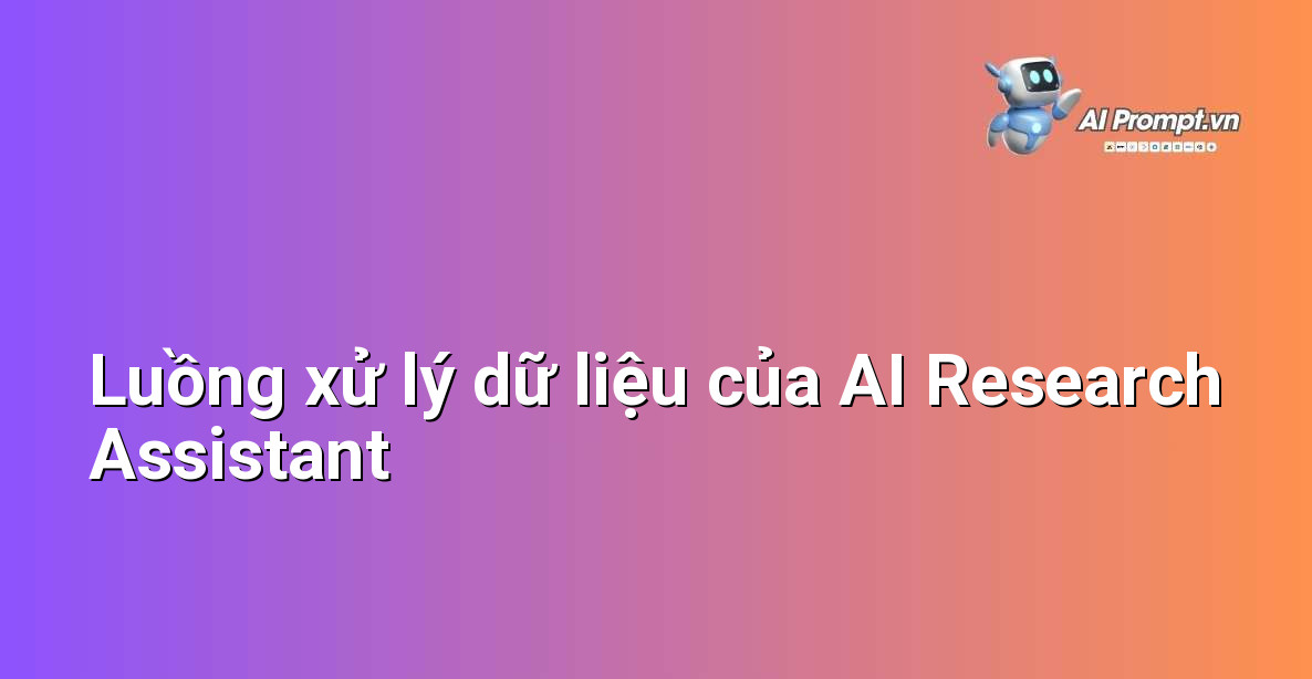 AI Research Assistant là gì? Hướng dẫn toàn diện cho người mới bắt đầu 3 Sơ đồ minh họa luồng công việc của trợ lý nghiên cứu AI, từ thu thập dữ liệu đến phân tích và đưa ra kết quả