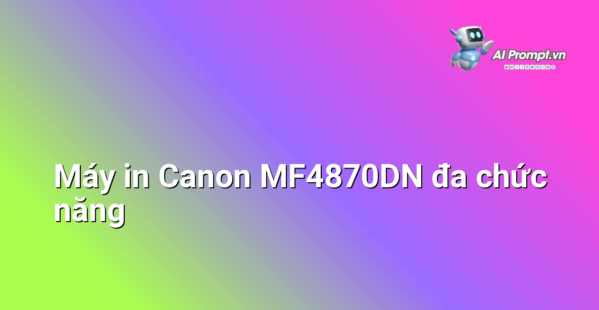 Hình ảnh máy in Canon MF4870DN đang hoạt động, các cổng kết nối rõ ràng