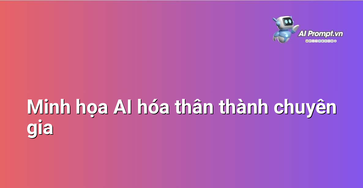 Hình ảnh minh họa một AI chatbot đang trò chuyện với người dùng, với biểu tượng cho thấy AI đang đóng vai một bác sĩ, giáo sư hoặc chuyên gia sáng tạo.