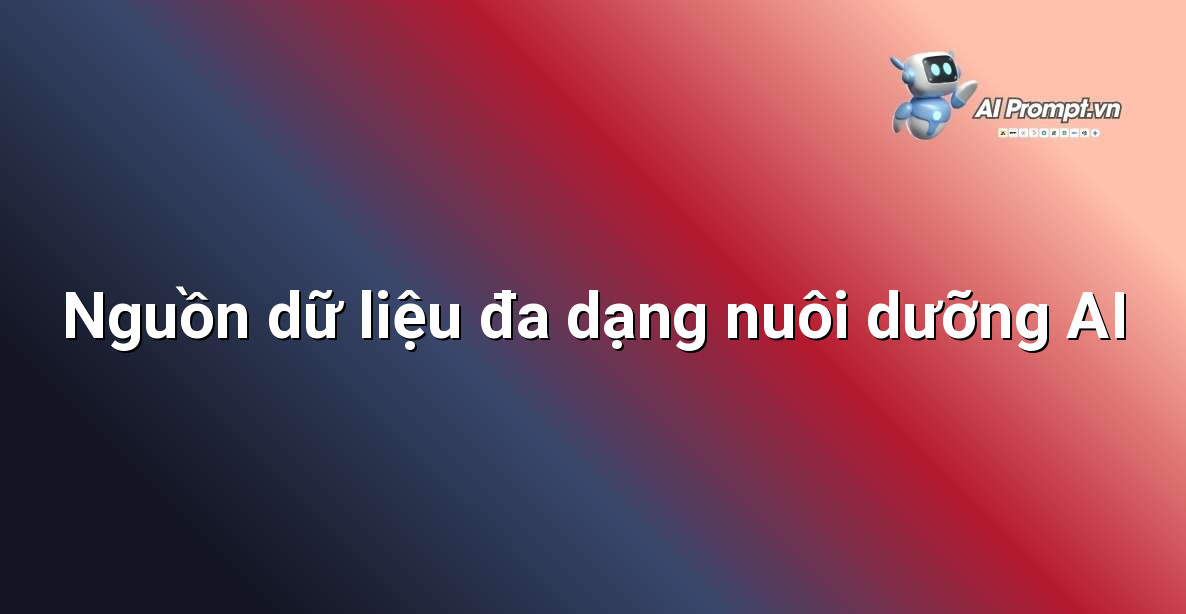 AI Học Từ Đâu? Giải Mã Nguồn Gốc và Quá Trình Rèn Luyện Trí Tuệ Nhân Tạo 2 Minh họa các loại dữ liệu khác nhau mà AI học hỏi, bao gồm văn bản, hình ảnh, số liệu và âm thanh