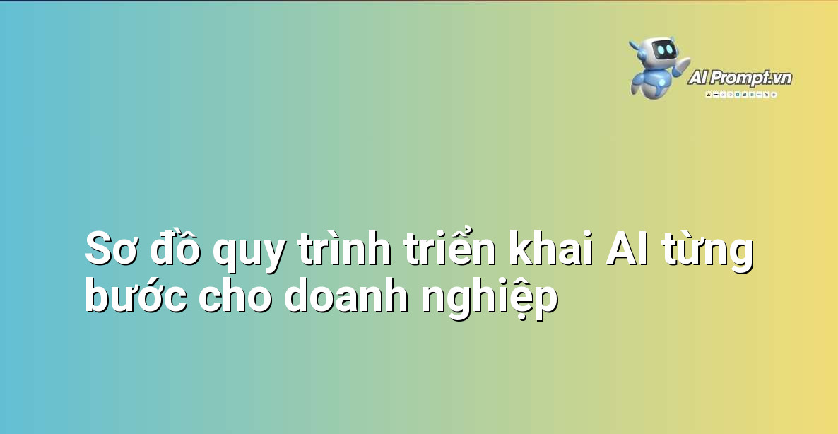 Dịch Vụ AI Chuyên Nghiệp: Đột Phá Tương Lai Cho Doanh Nghiệp Của Bạn 6 Hình ảnh minh họa sơ đồ tư duy hoặc biểu đồ quy trình gồm các bước từ xác định mục tiêu, chọn đối tác, thử nghiệm POC và mở rộng quy mô triển khai AI.