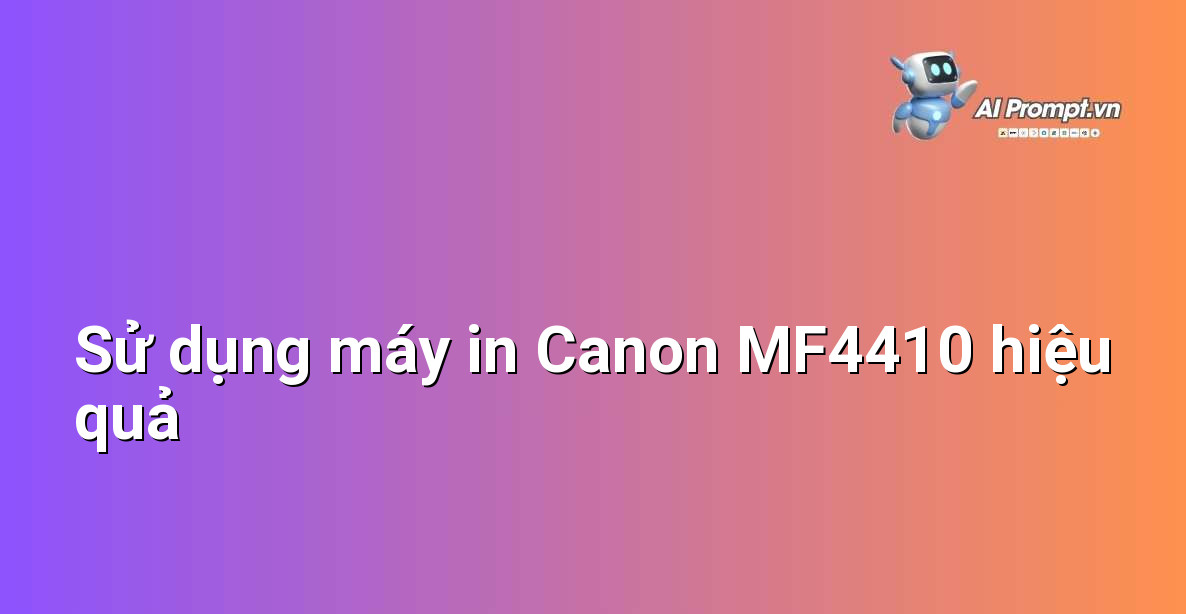 Người dùng đang sử dụng máy in Canon MF4410