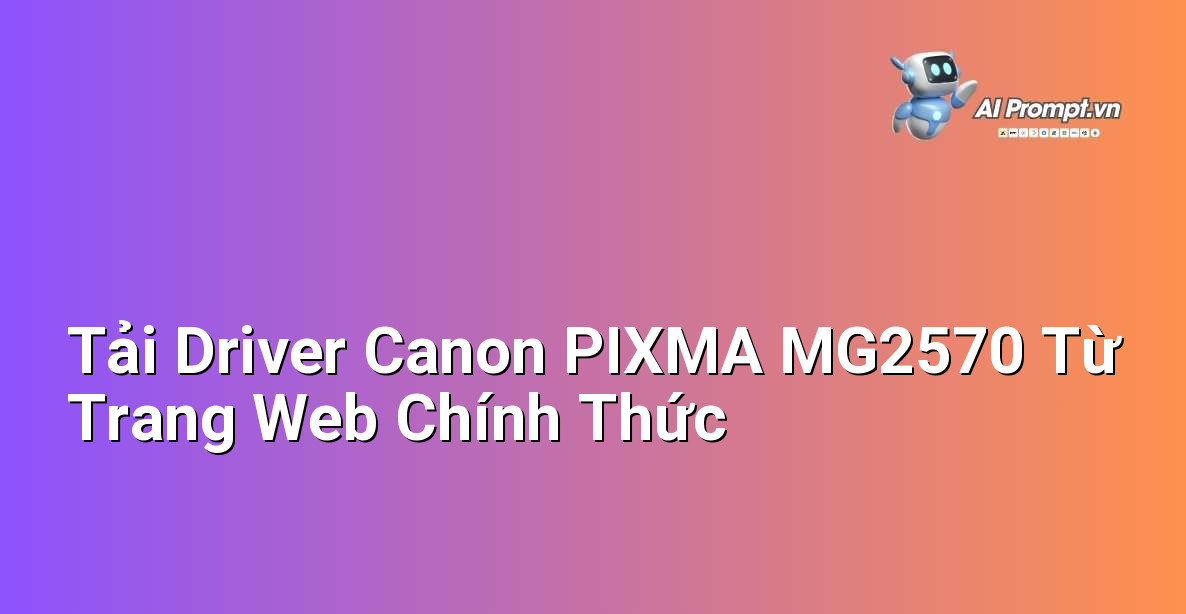 Giao diện trang web hỗ trợ Canon, hiển thị ô tìm kiếm model máy in và danh sách driver
