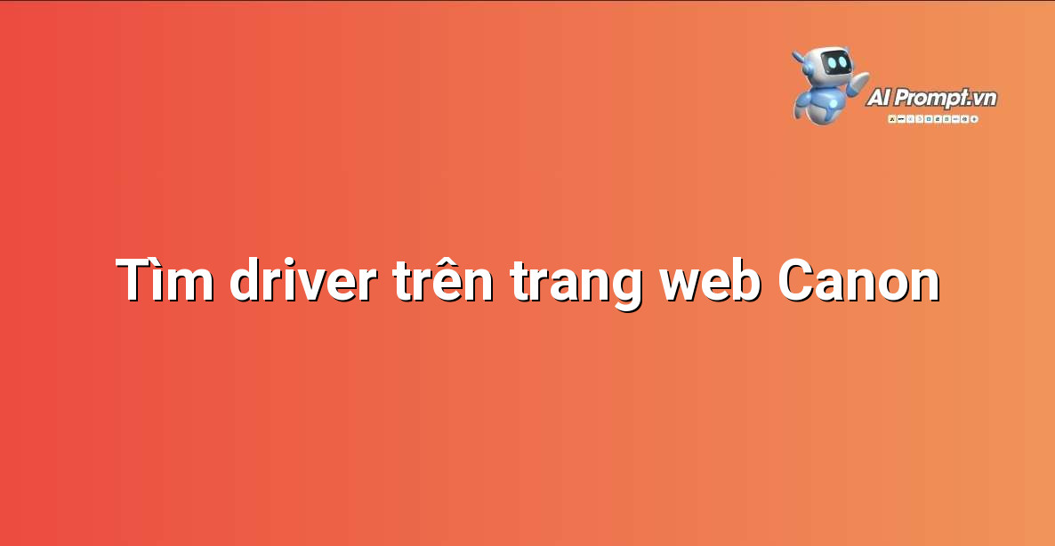 Giao diện trang web hỗ trợ của Canon với ô tìm kiếm driver